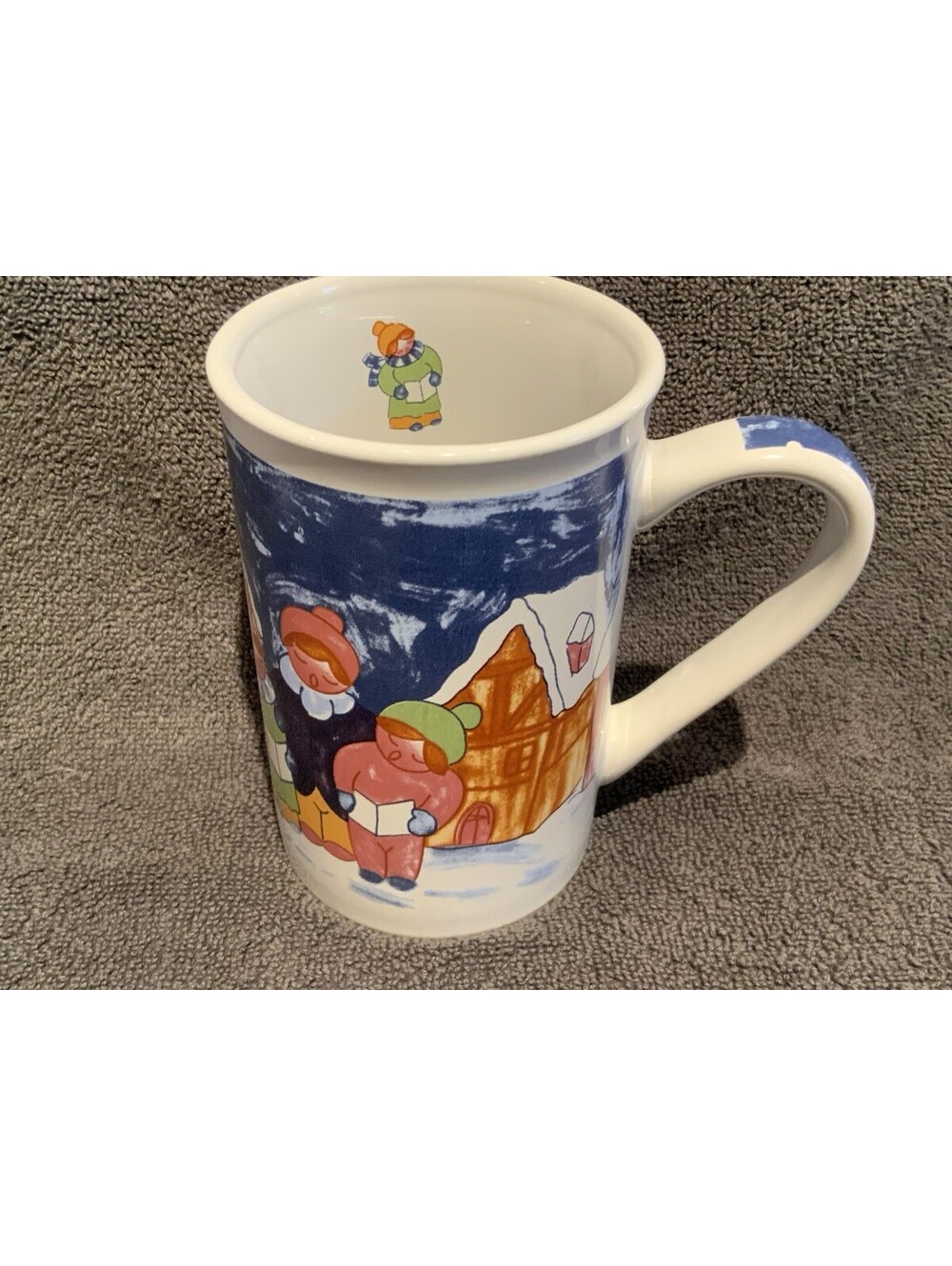 Christmas Holiday ‘Three Carolers Caroling’ Ceramic 10oz. Mug
